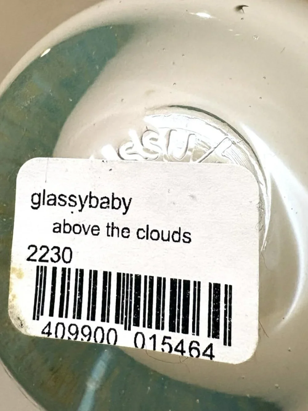 Glassybaby Candle Votive Tealight Holder Above the Clouds #2230 New with Sticker